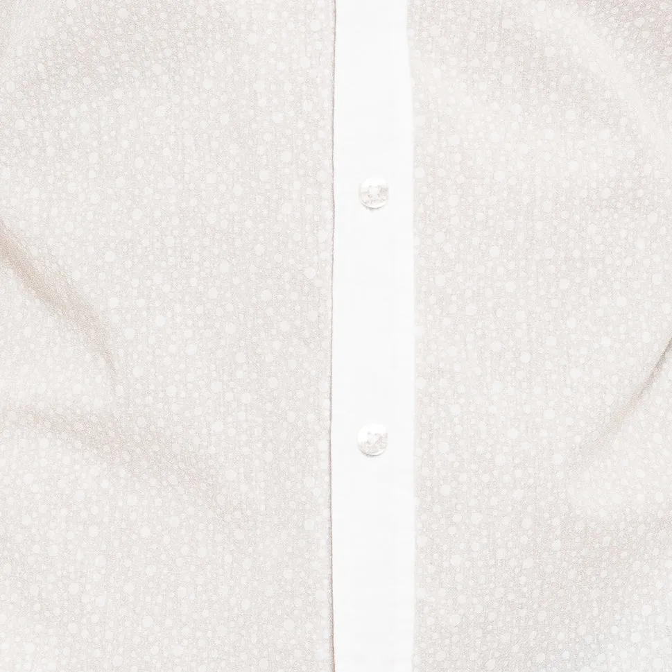 Subtle Bubbles Short Sleeve Shirt - White
