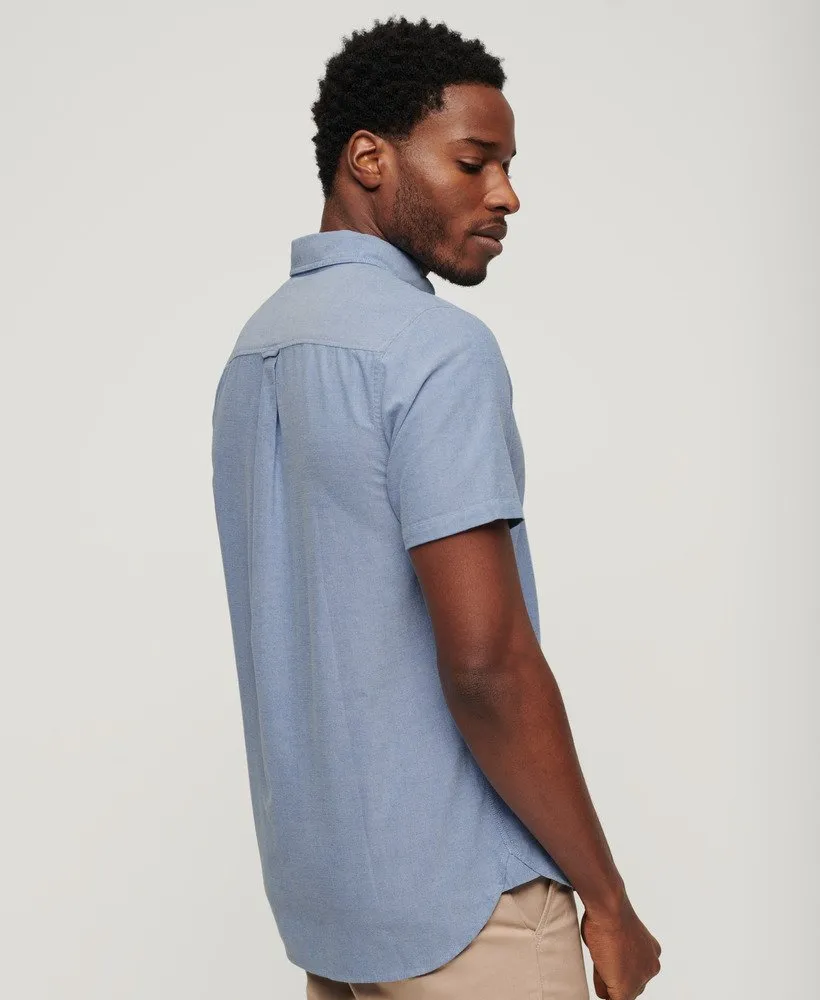 Superdry Vintage Oxford Short Sleeve Shirt - Classic Blue