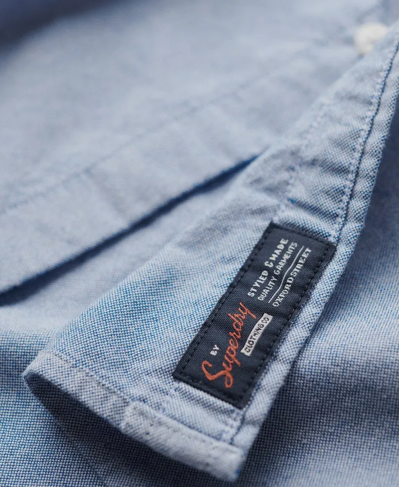 Superdry Vintage Oxford Short Sleeve Shirt - Classic Blue
