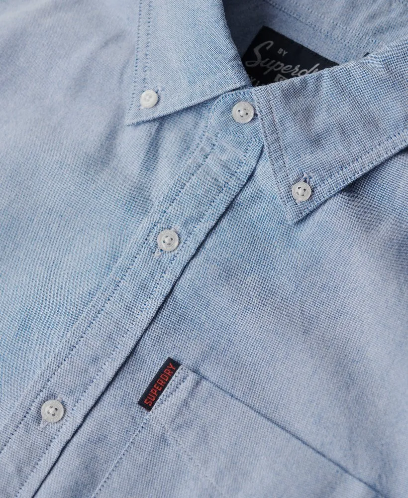 Superdry Vintage Oxford Short Sleeve Shirt - Classic Blue