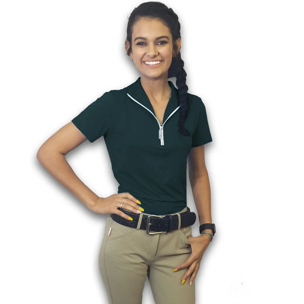 Tailored Sportsman Ladies Icefil Short Sleeve Sun Shirts - Misc Zipper Colors
