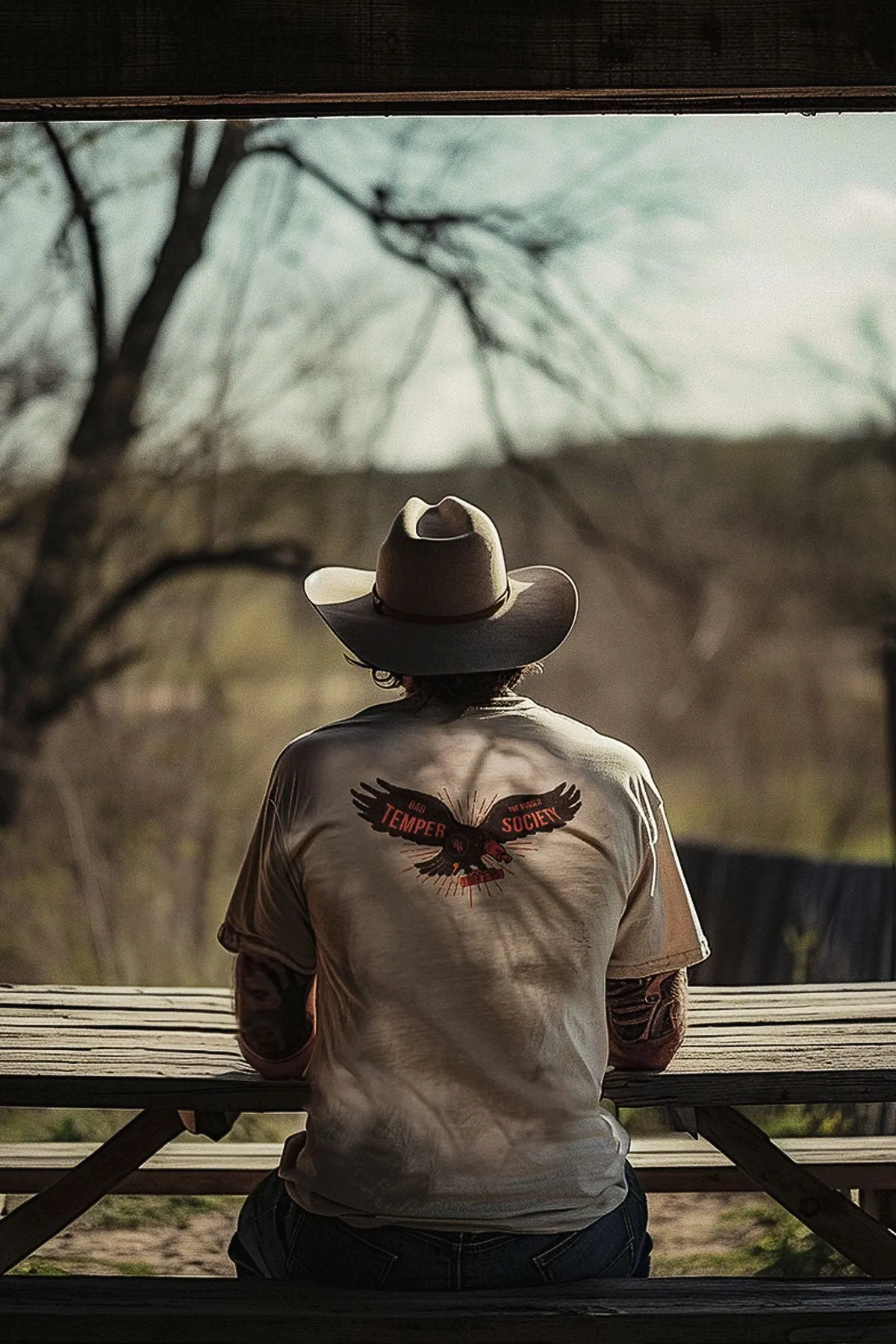 The Rugged Society - Bad Temper - Heavy 220 G/M² Natural Raw Organic Cotton Tee