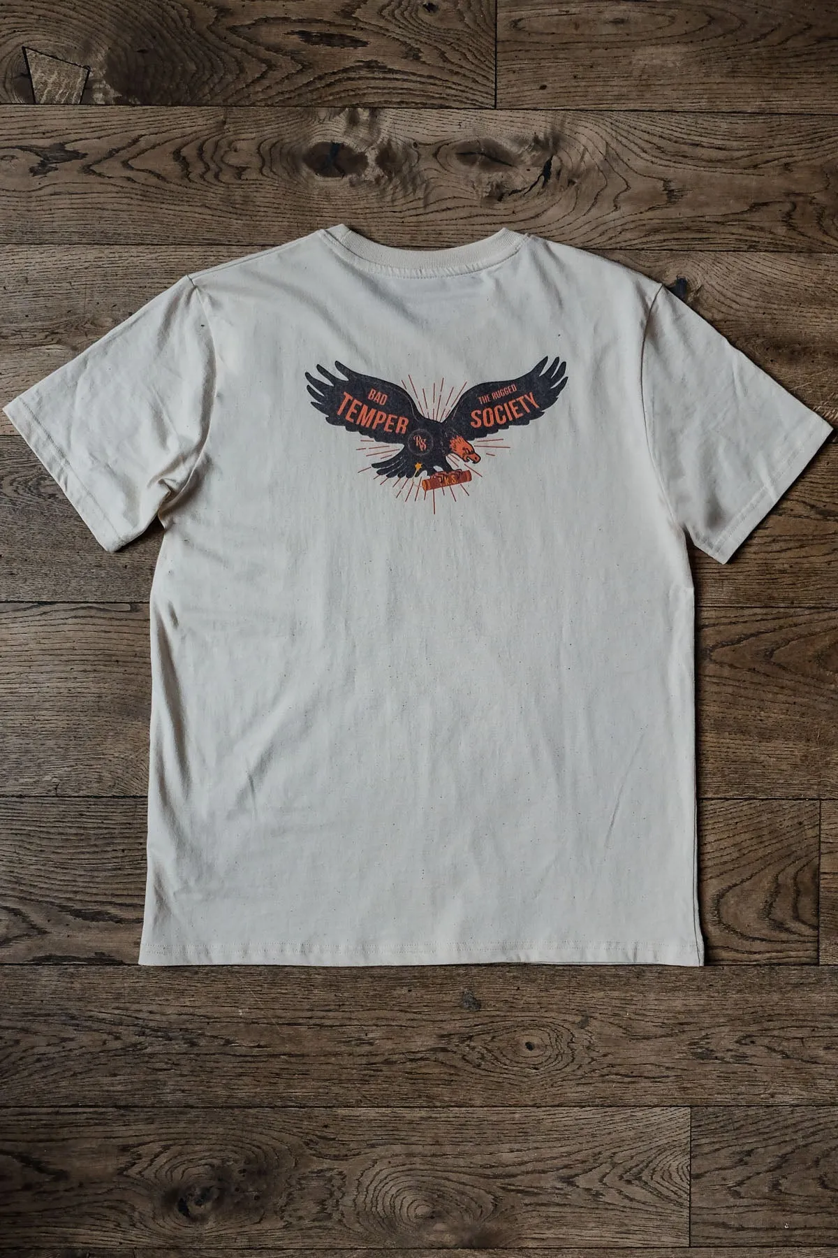 The Rugged Society - Bad Temper - Heavy 220 G/M² Natural Raw Organic Cotton Tee