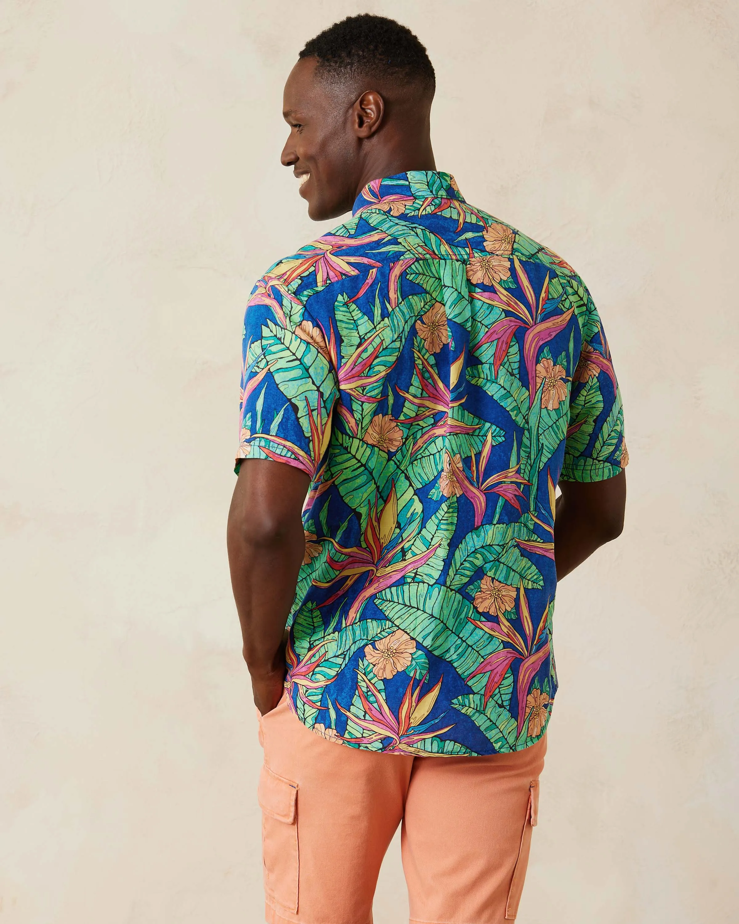 Tommy Bahama Sand Linen Birs and Paradise | Bering Blue