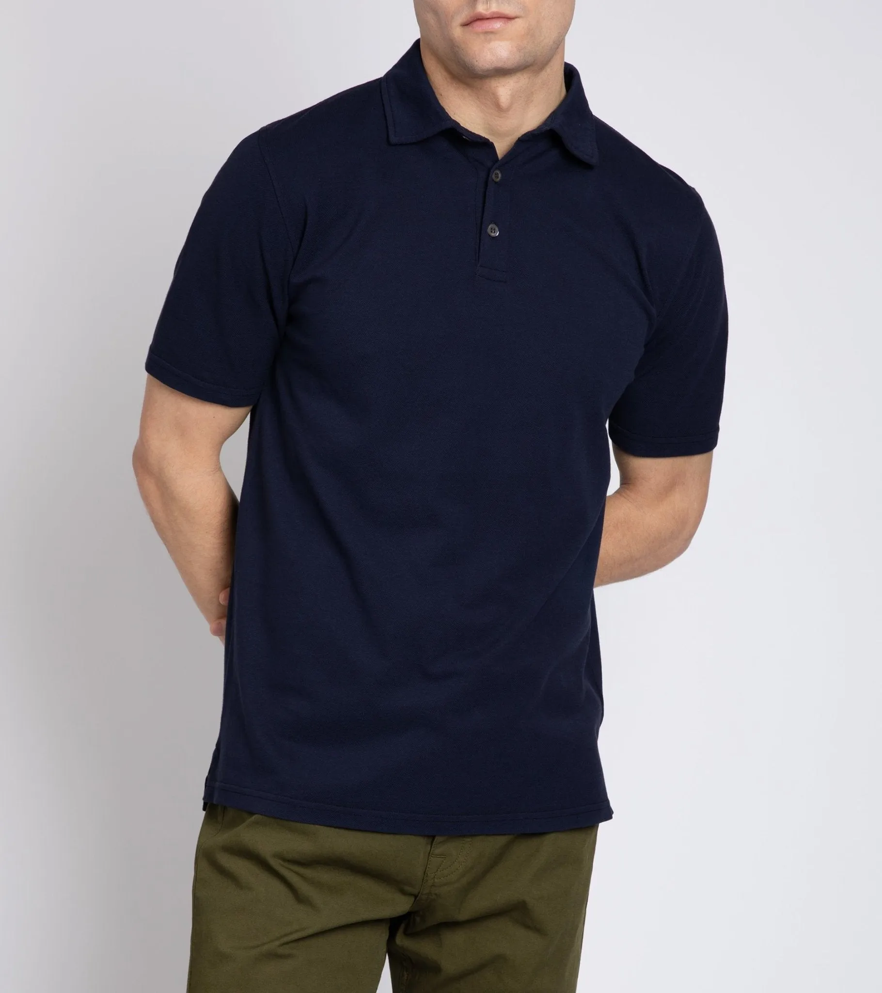 Trunk Moxon Short Sleeve Polo Shirt: Navy