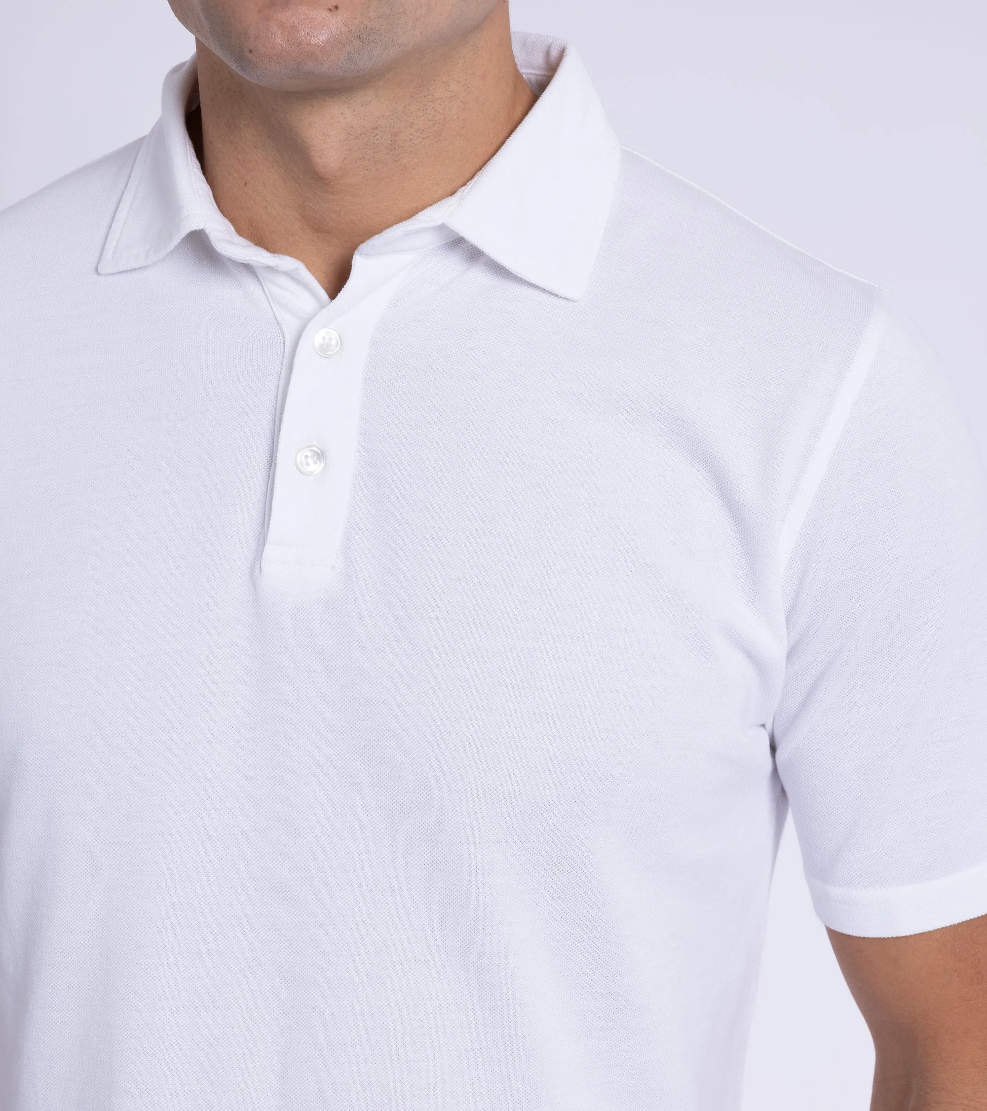 Trunk Moxon Short Sleeve Polo Shirt: White