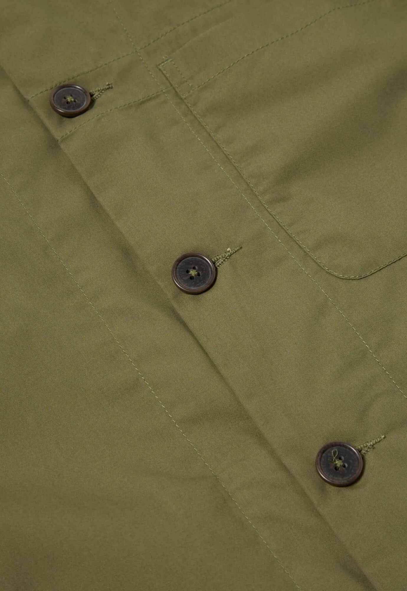 Universal Works - Tech Overshirt In Olive Recycled Poly Tech