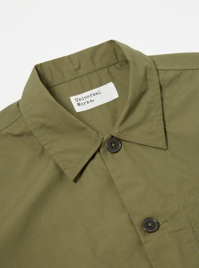 Universal Works - Tech Overshirt In Olive Recycled Poly Tech