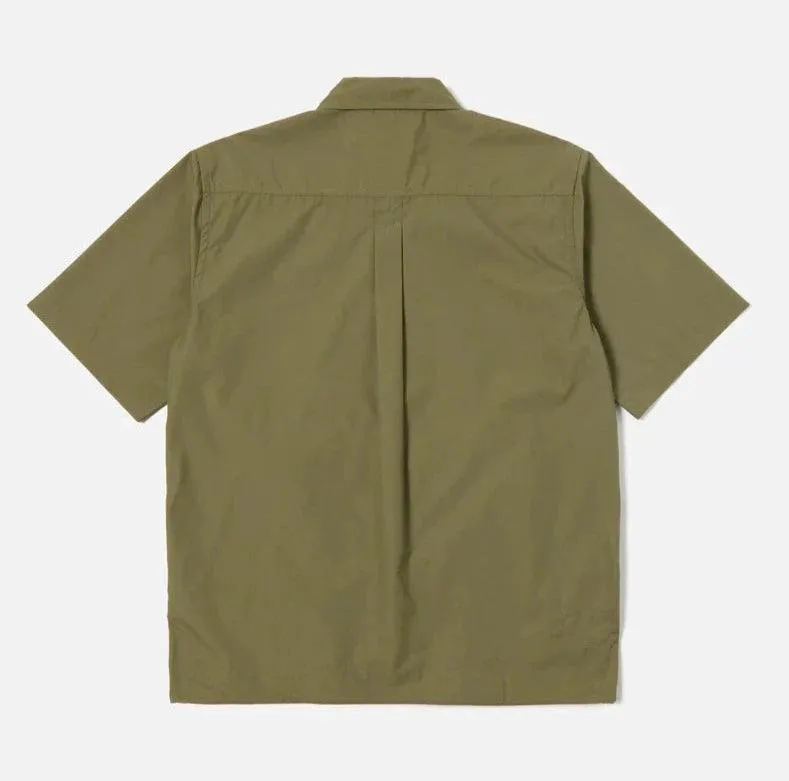 Universal Works - Tech Overshirt In Olive Recycled Poly Tech