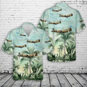 US Army Vietnam Era H-21C Shawnee Hawaiian Shirt