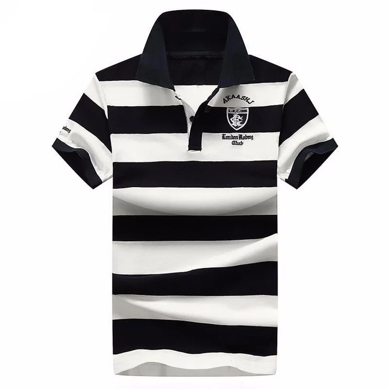 West Louis Summer Breathable Striped Polo