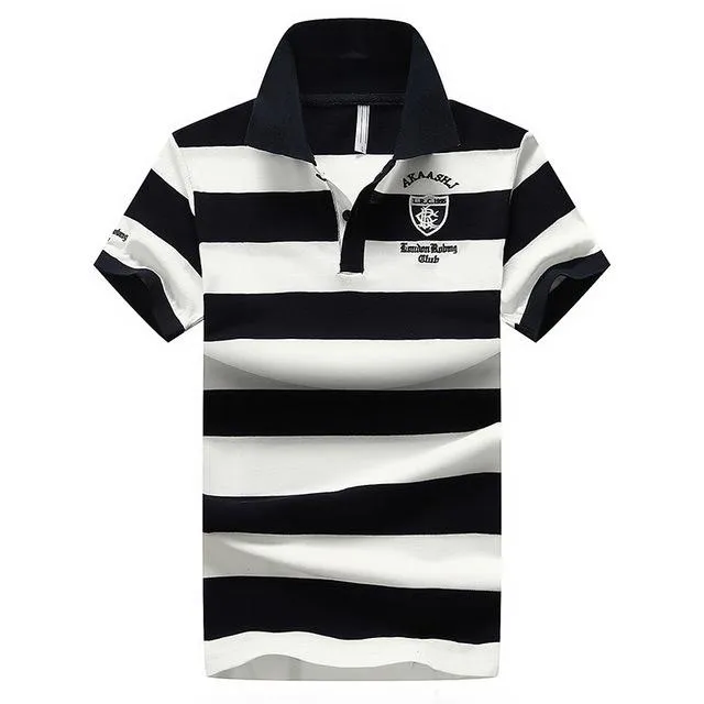 West Louis Summer Breathable Striped Polo