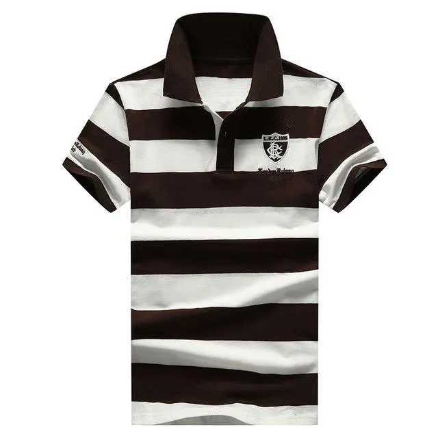 West Louis Summer Breathable Striped Polo