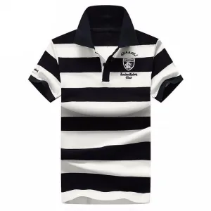 West Louis Summer Breathable Striped Polo