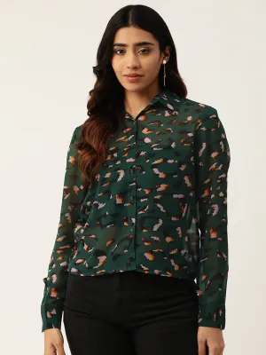 Women Abstract Opaque Printed Casual Shirt
