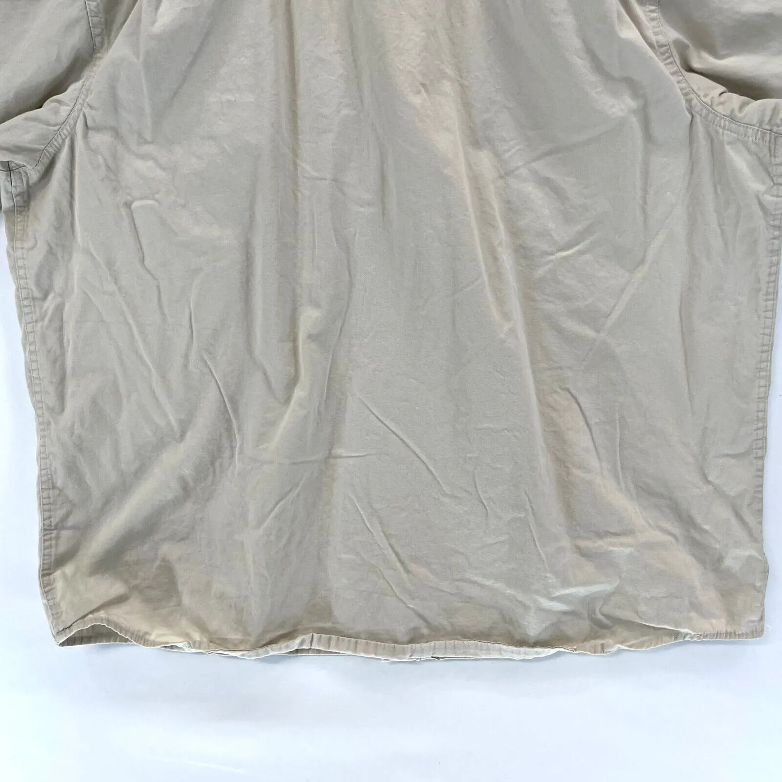 Wrangler Men's Button Up Shirt Lightweight Western Workwear Beige Size 2XL